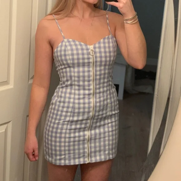 blue mini dress forever 21 Alison Sheri A45450 Blue Print Hankie Hem Summer Dress – Rouge Boutique  Inverness main image 0